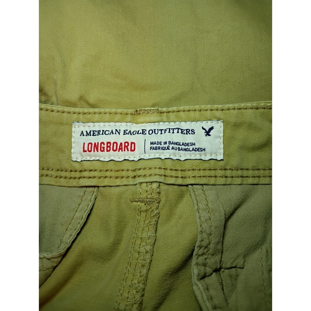 American Eagle Outfitters Longboard Shorts Mens 32 Beige Skater Grunge Bermuda - Picture 2 of 10